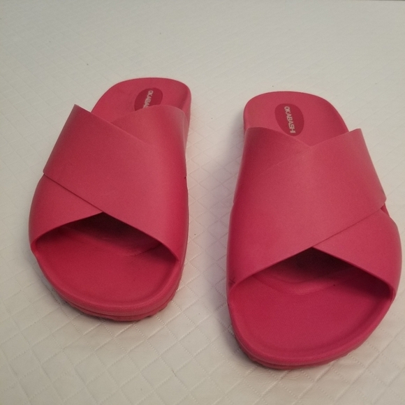 Women's Okabashi Maddox Sustainable Crossband Slide Sandals size S 5.5 To 6.5 - Picture 1 of 8